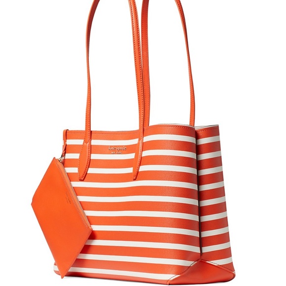 TAMARILLO ALL DAY SAILING STRIPE LARGE TOTE KATE SPADE BRAND NEW OPEN TOTE - Picture 2 of 14